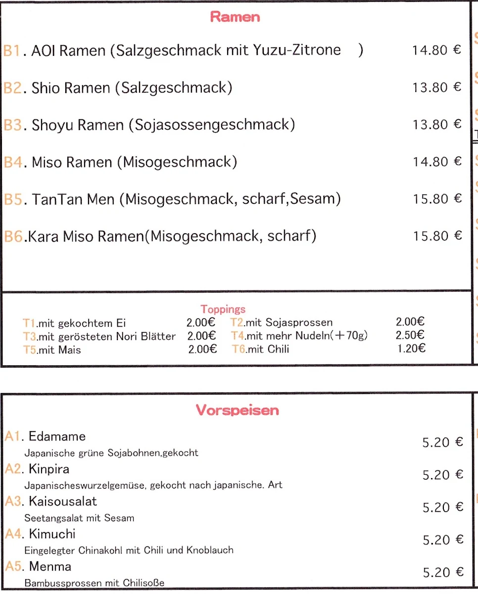 Speisekarte photo 2