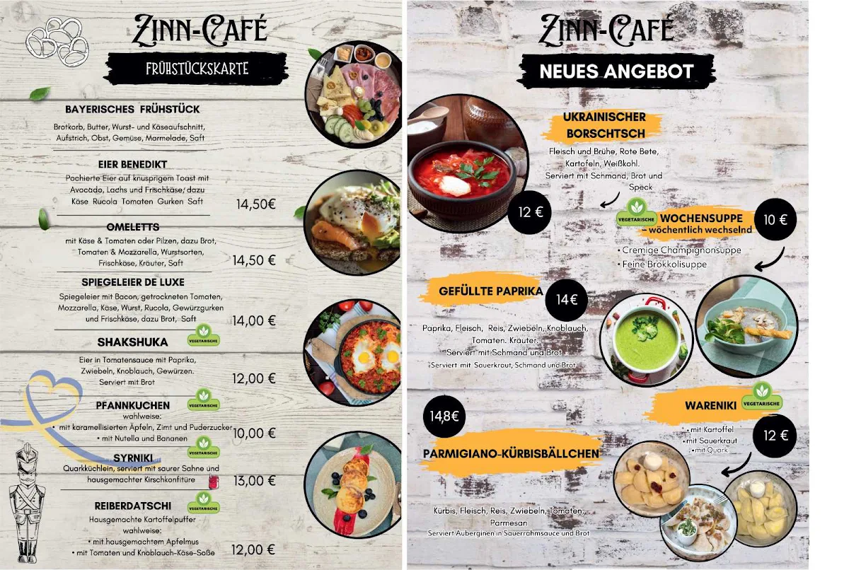 Speisekarte, Zinncafe - Olena Kholodulina