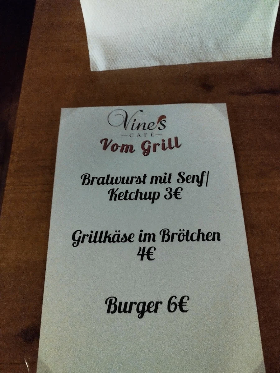 Speisekarte, Vines Café • Patisserie | Frühstück | Flammkuchen - Lübbecke