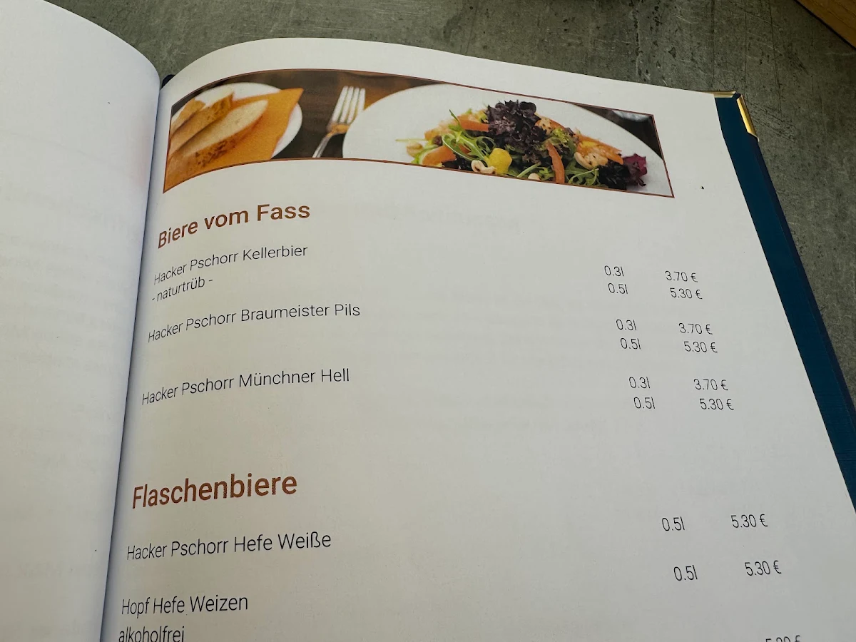 Speisekarte, Gambrinus