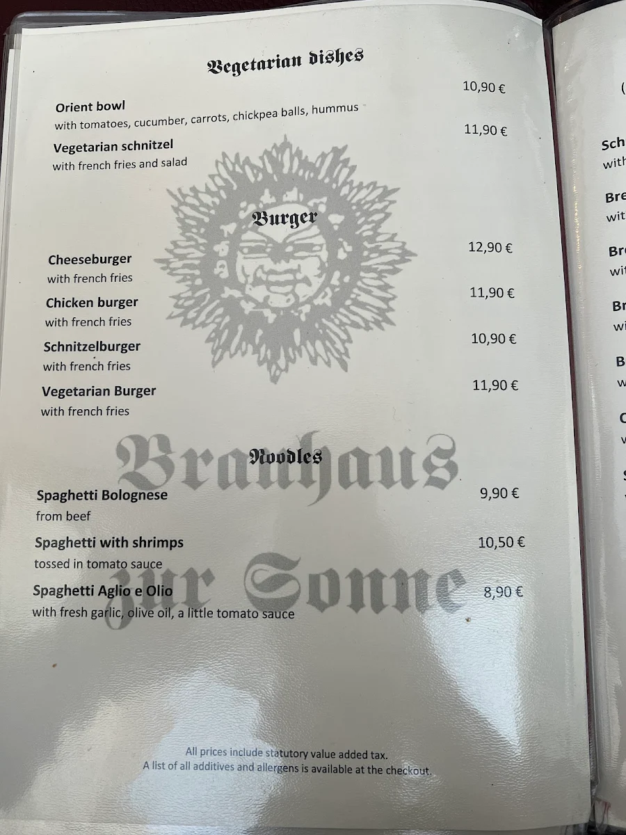 Speisekarte photo 2
