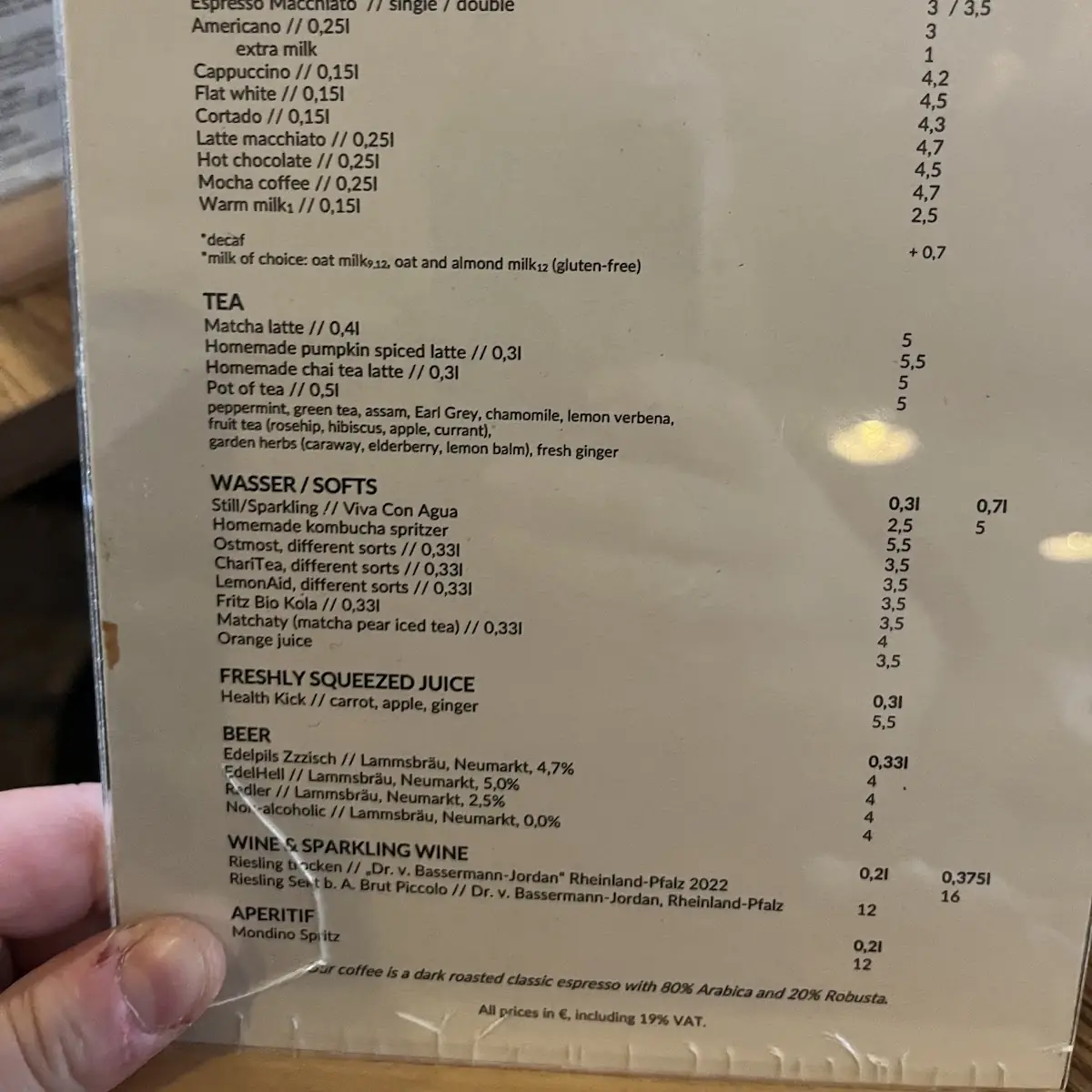 Speisekarte, FREA Bakery