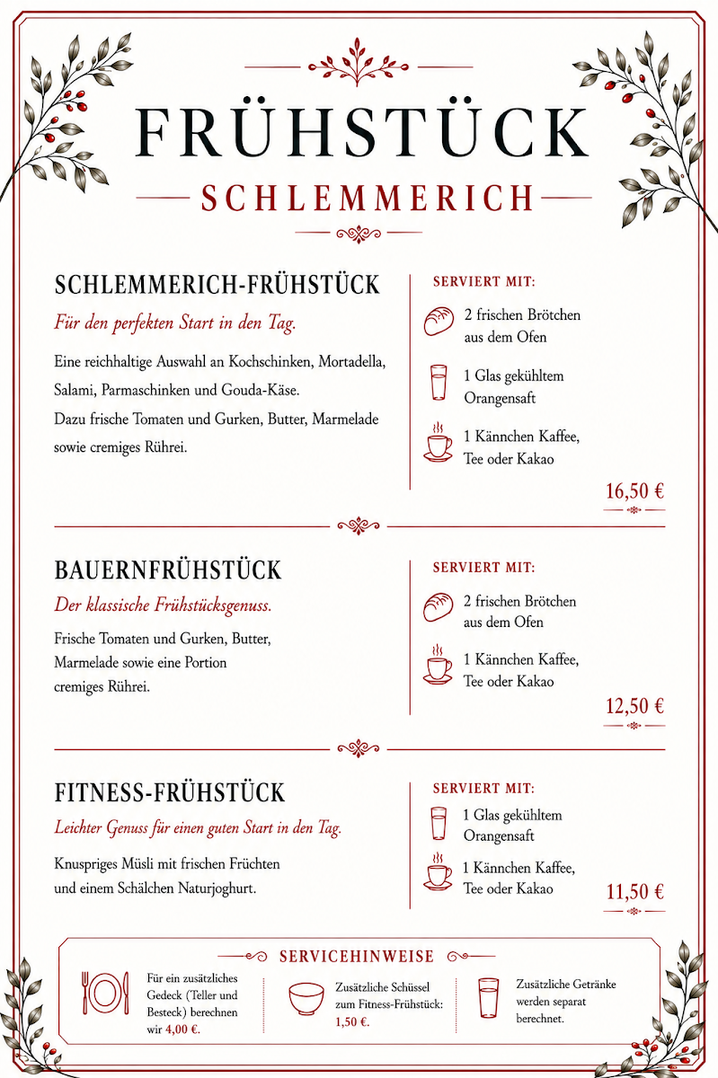 Speisekarte, Schlemmerich