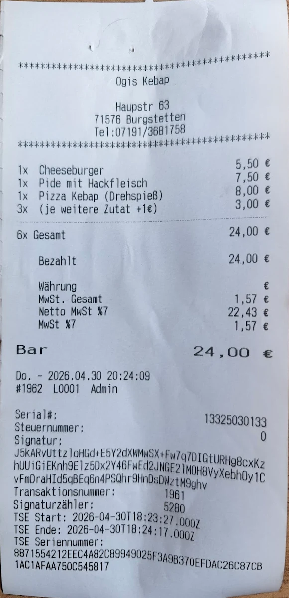 Speisekarte photo 2