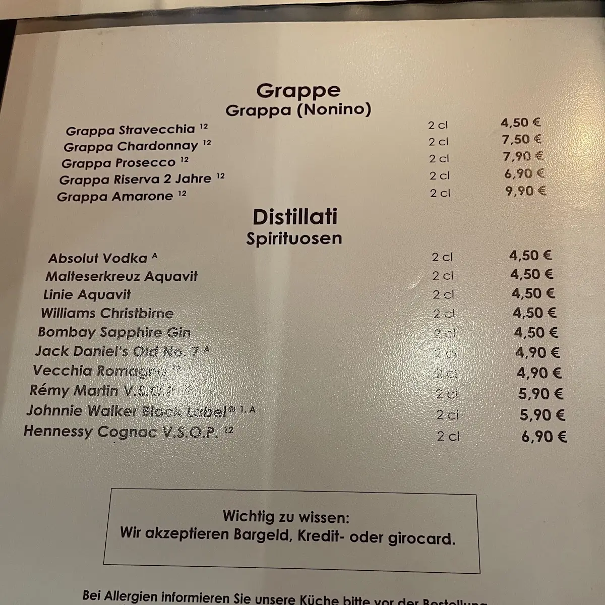 Speisekarte photo 2