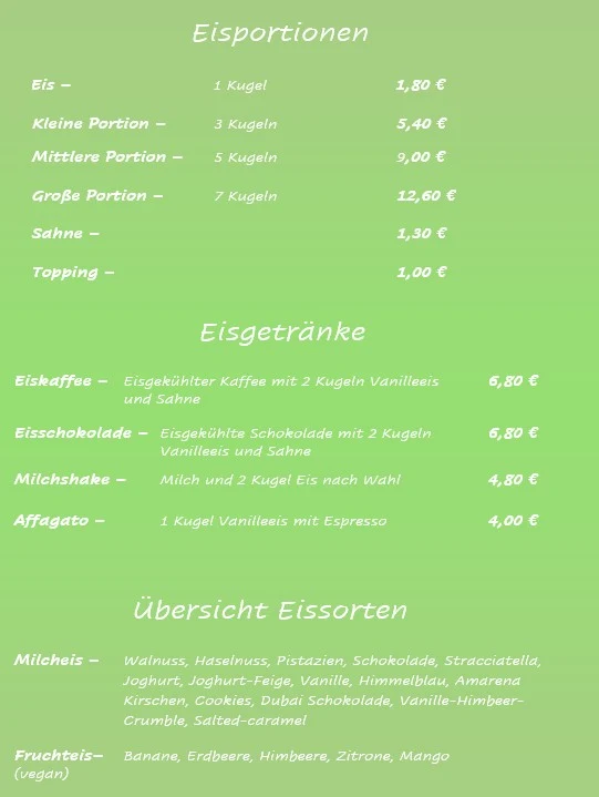 Speisekarte photo 2