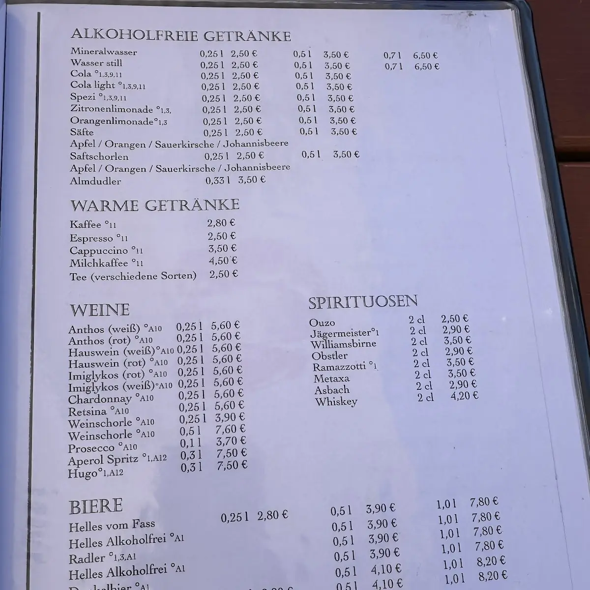 Speisekarte photo 1
