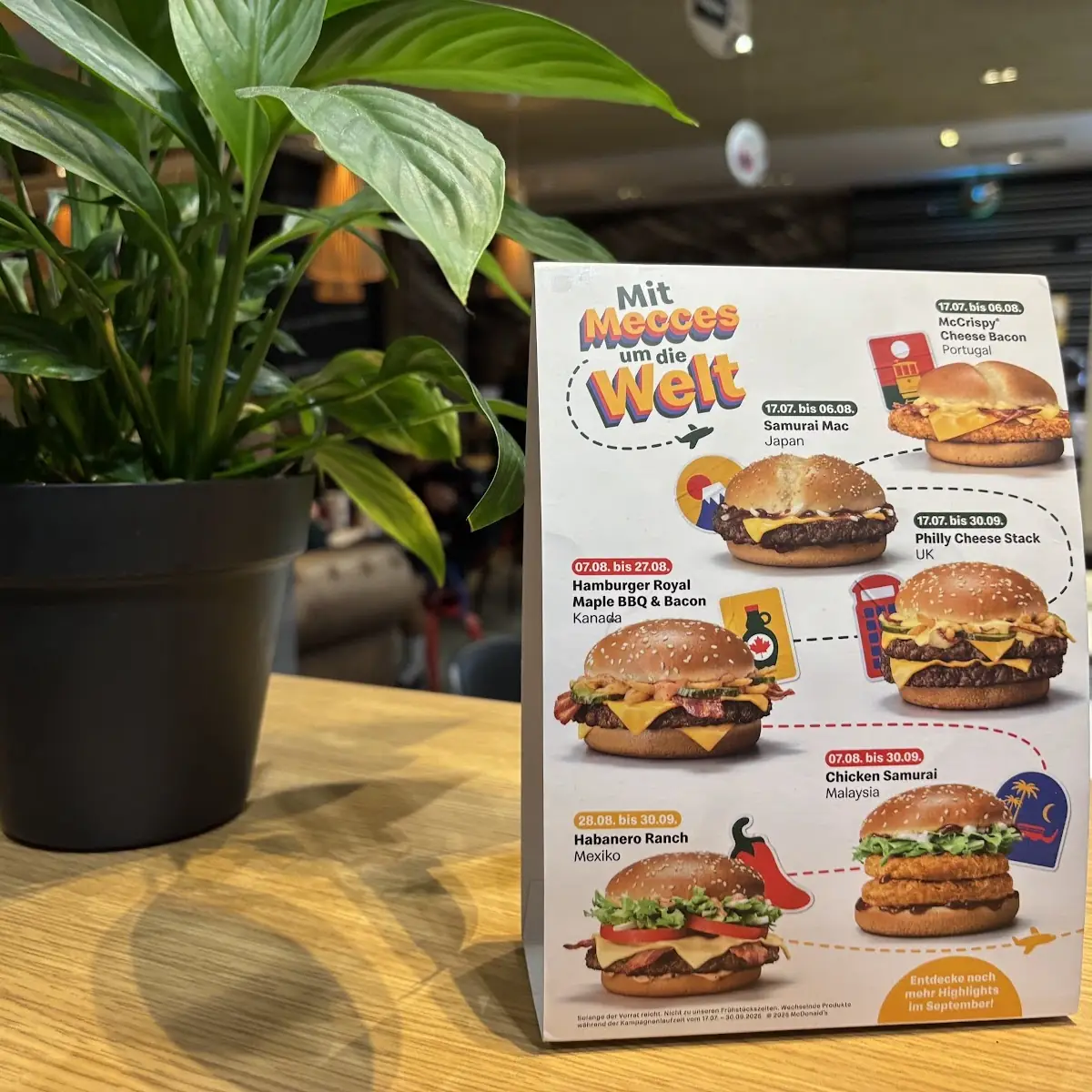 Speisekarte, McDonald's