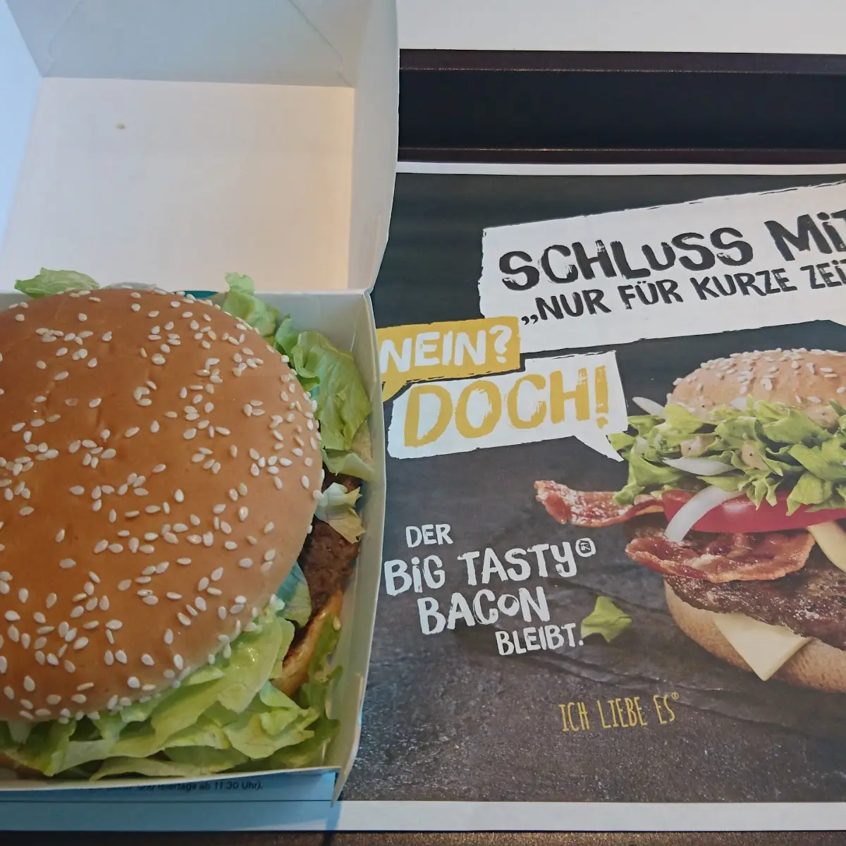 Speisekarte, McDonald's