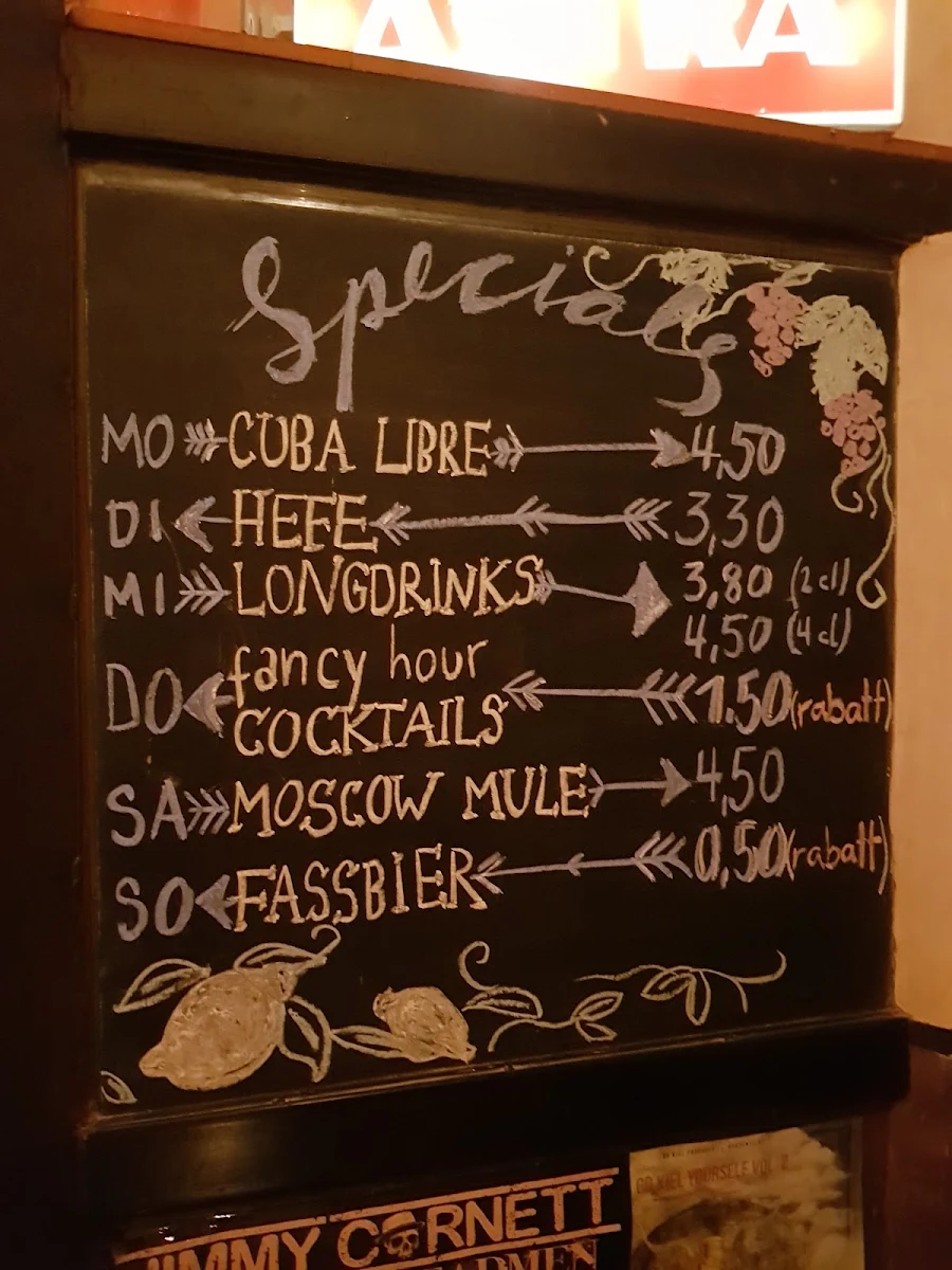 Speisekarte, Taktlos