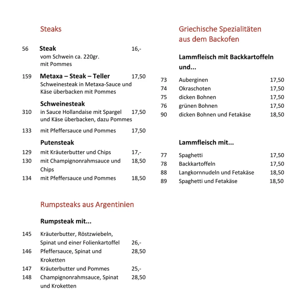 Speisekarte photo 1