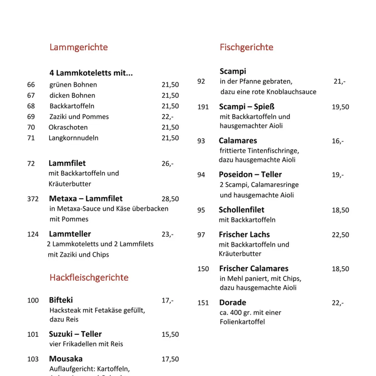 Speisekarte photo 3
