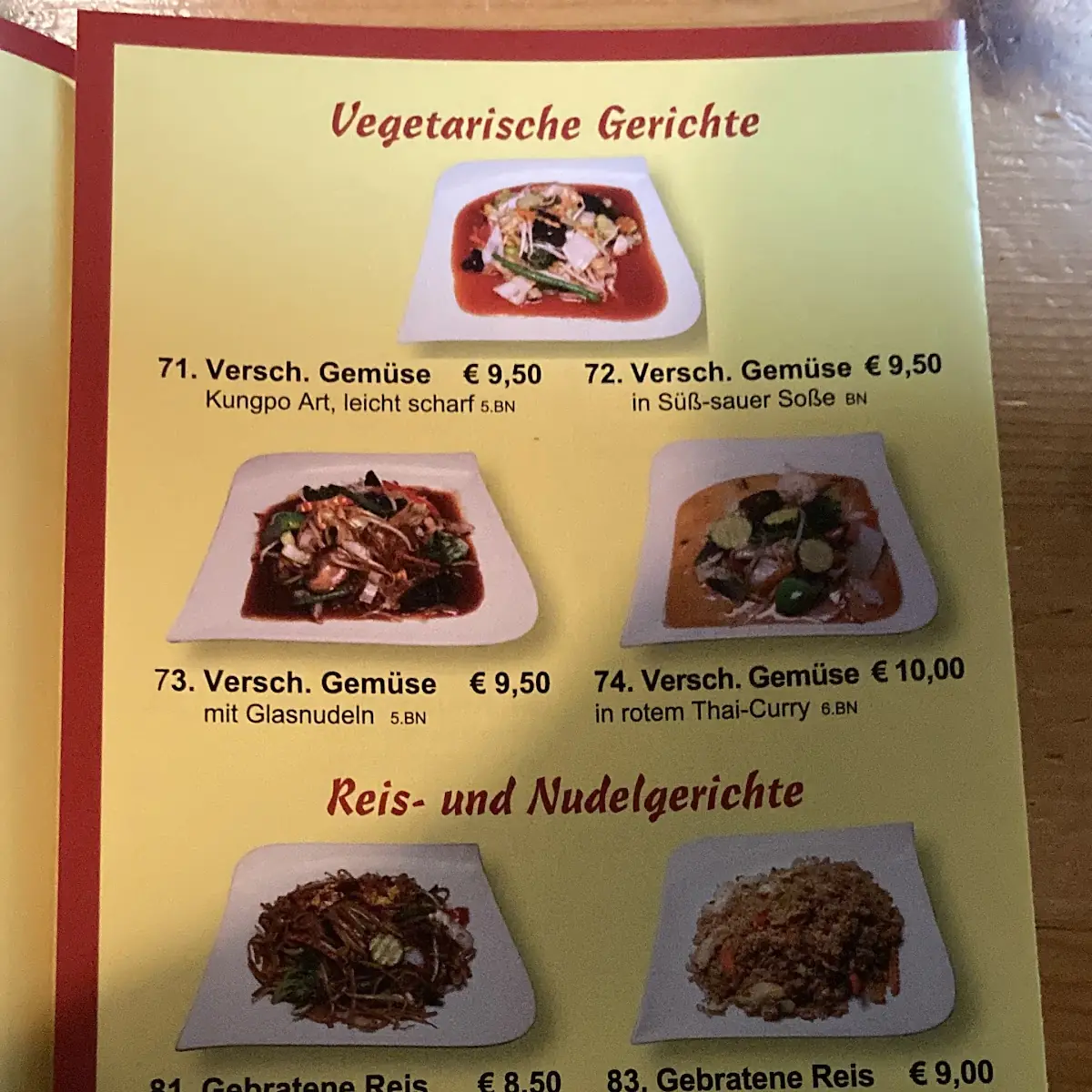 Speisekarte photo 2