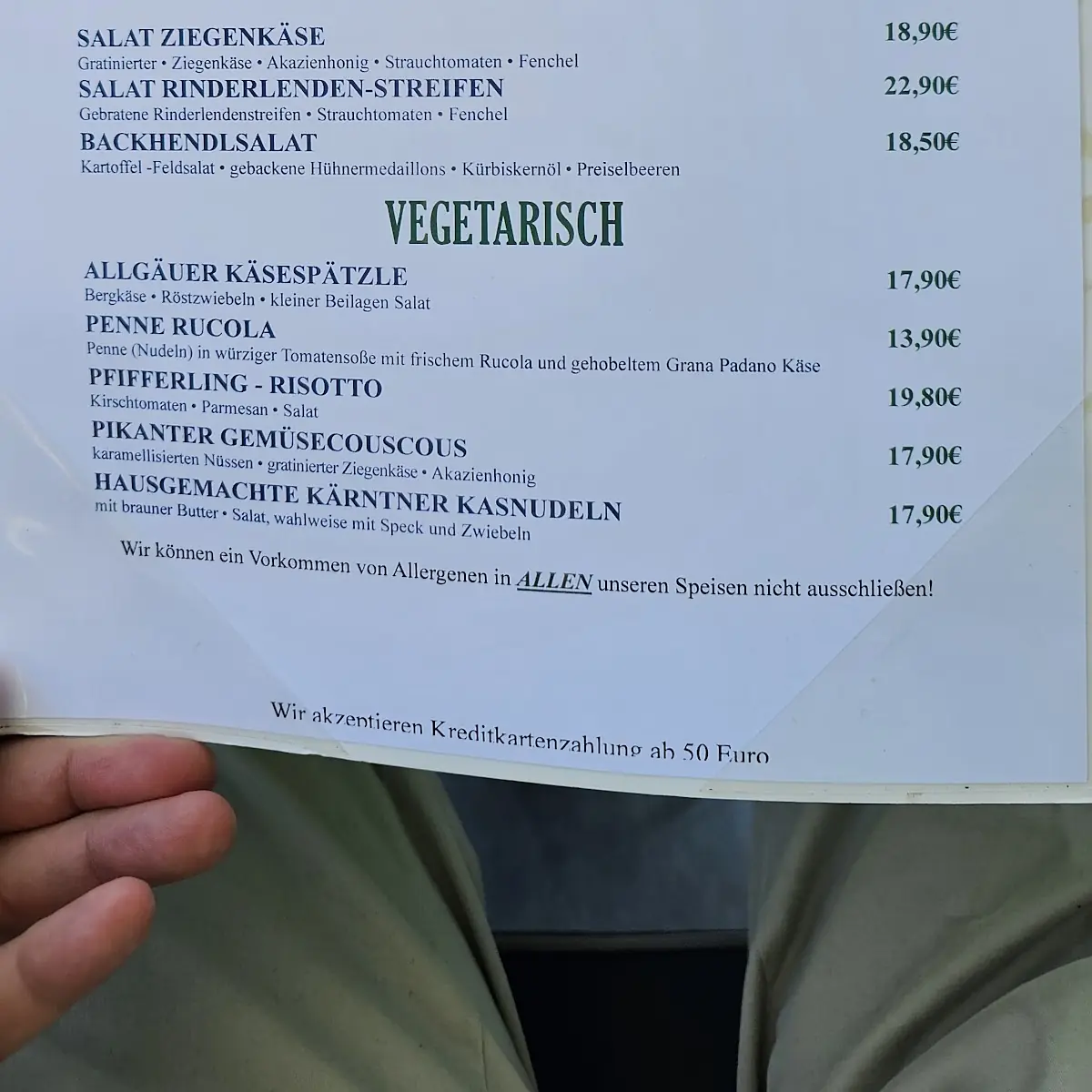 Speisekarte photo 1