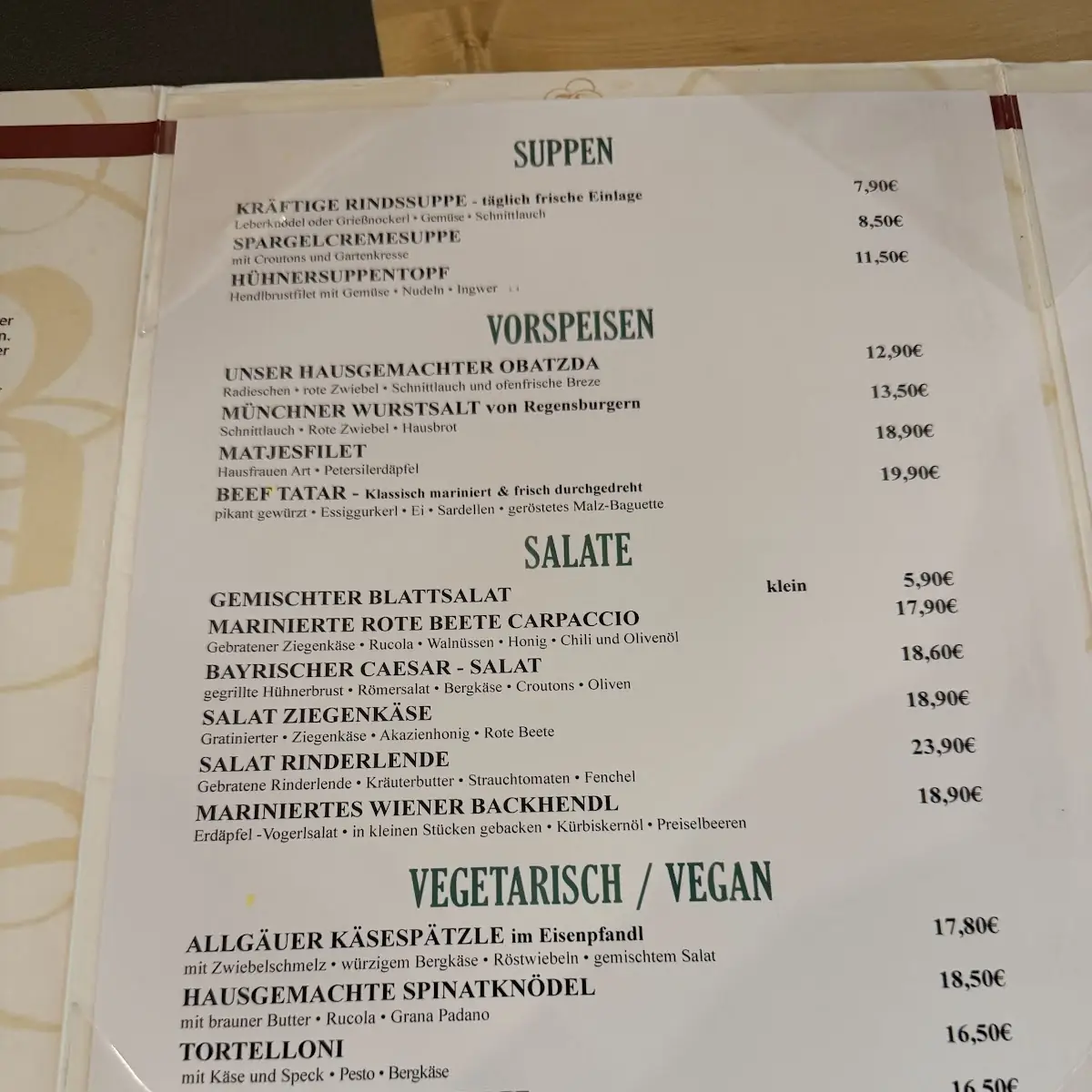 Speisekarte photo 2