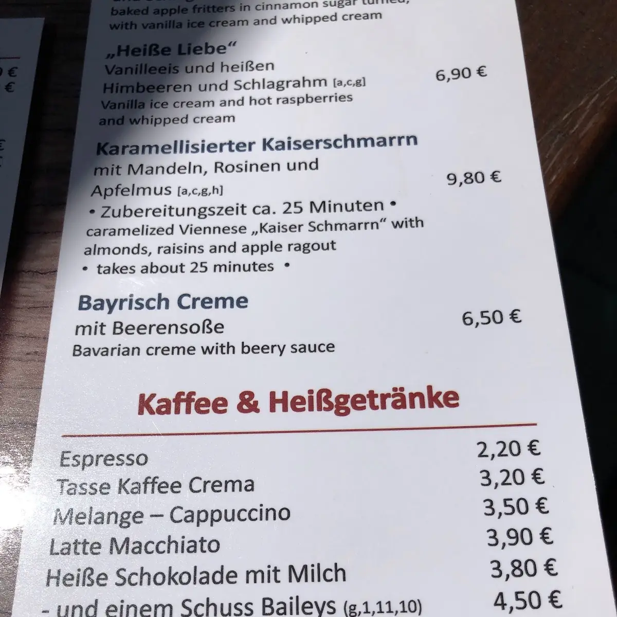 Speisekarte photo 8