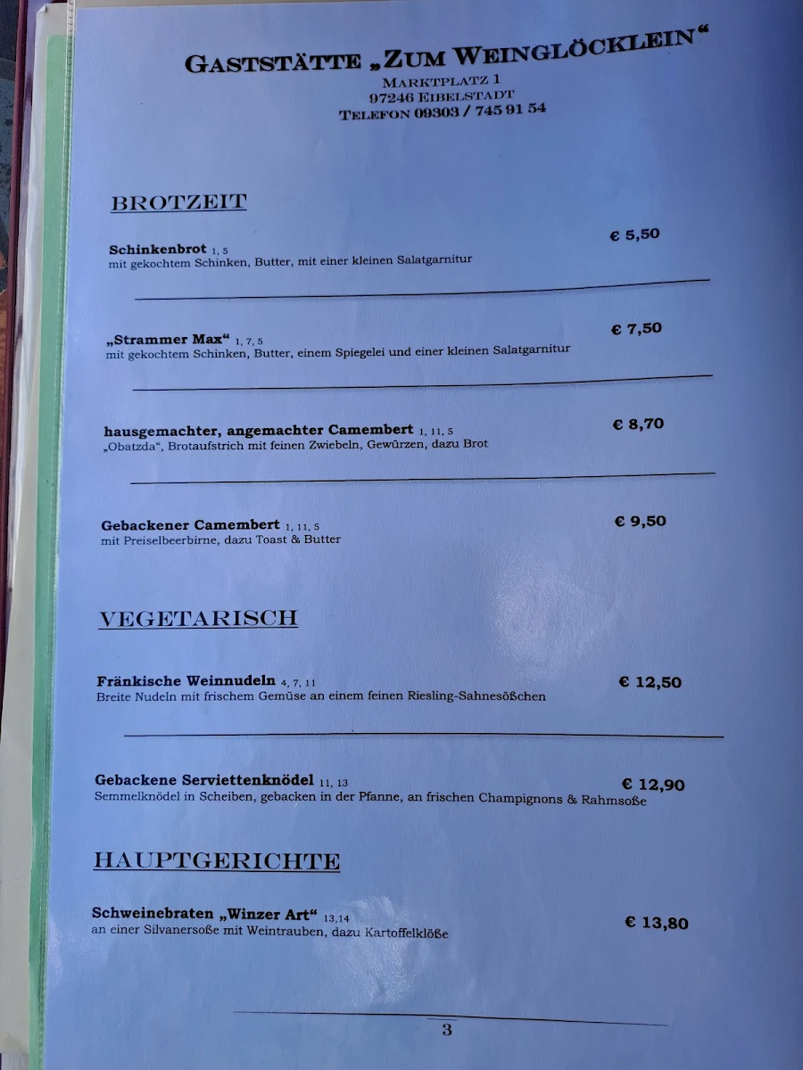 Speisekarte photo 1