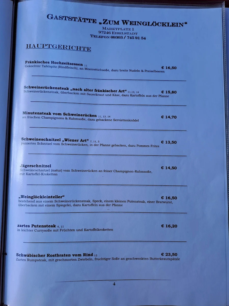 Speisekarte photo 2