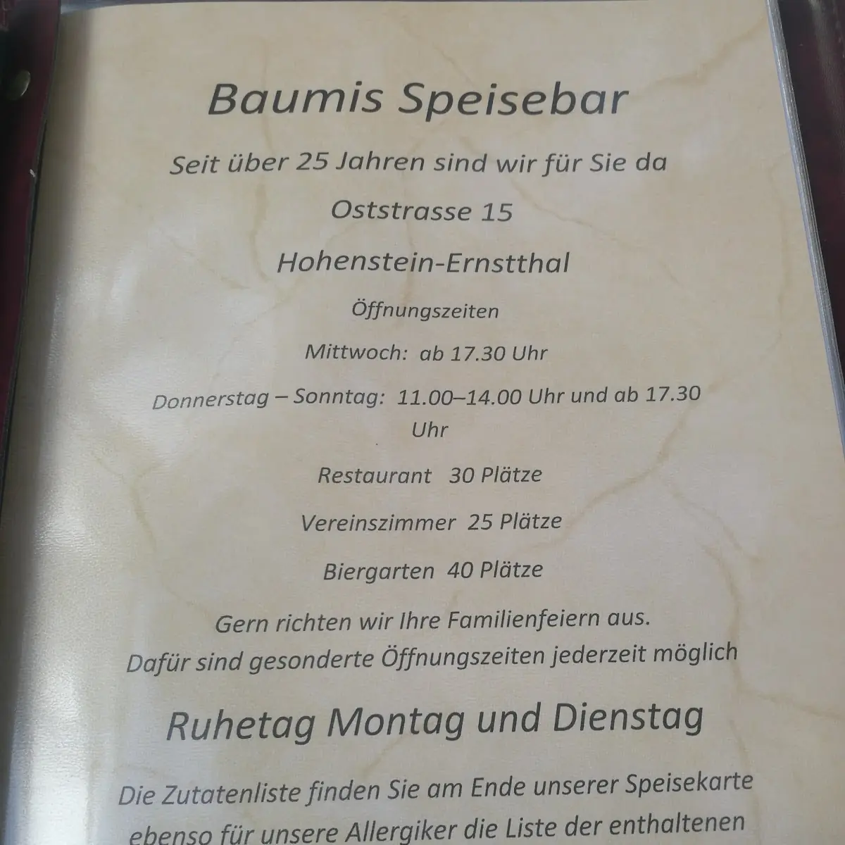 Speisekarte photo 5