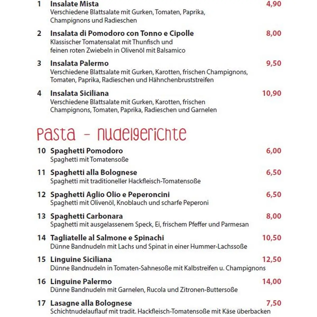 Speisekarte photo 3