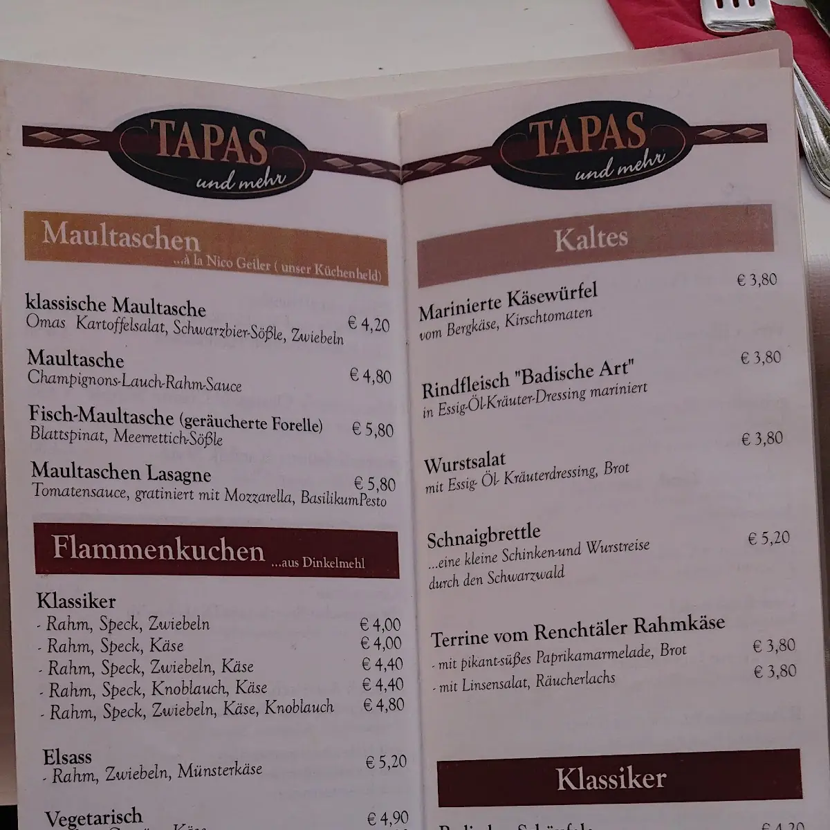 Speisekarte photo 5