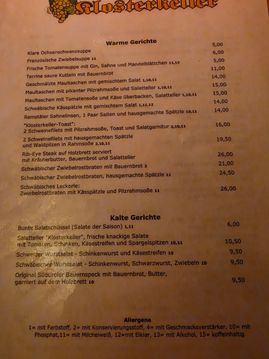 Speisekarte photo 1
