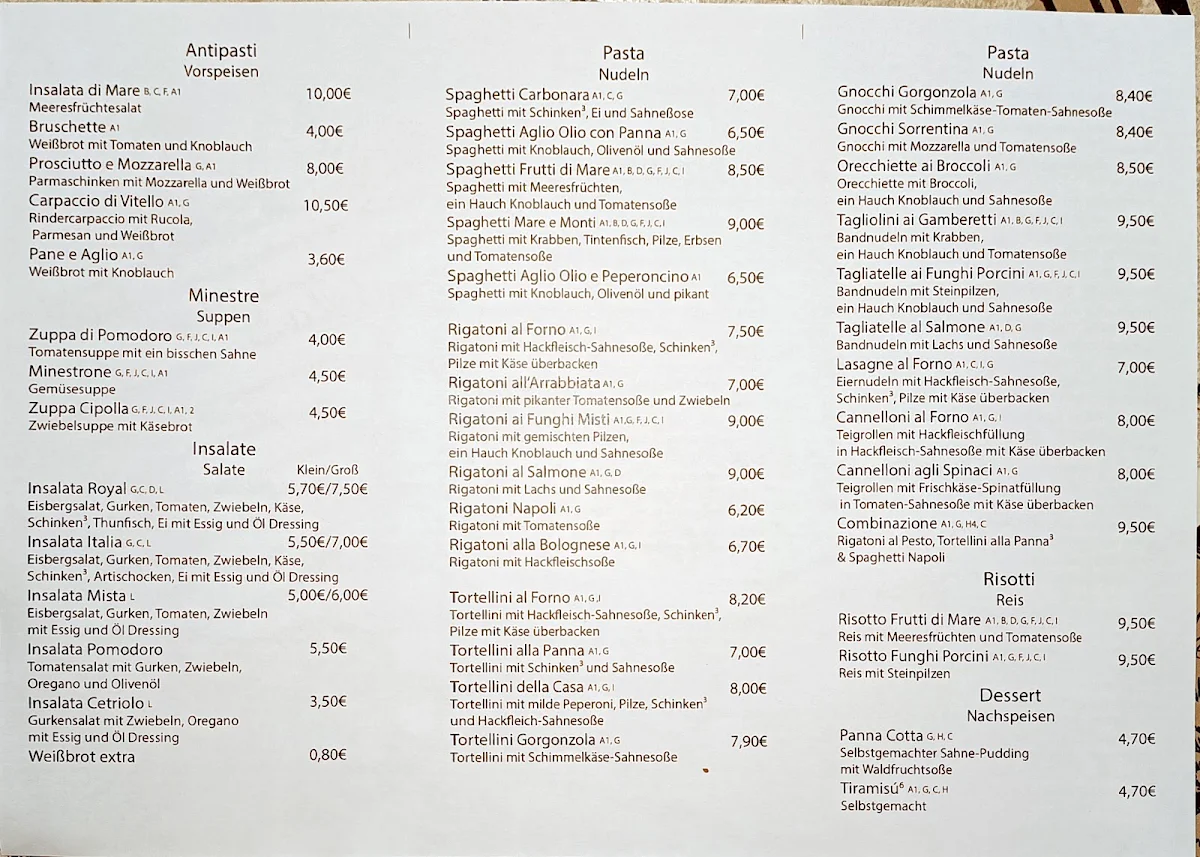 Speisekarte photo 1