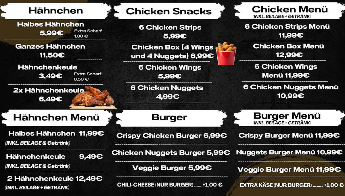 Speisekarte, Ali's Chicken