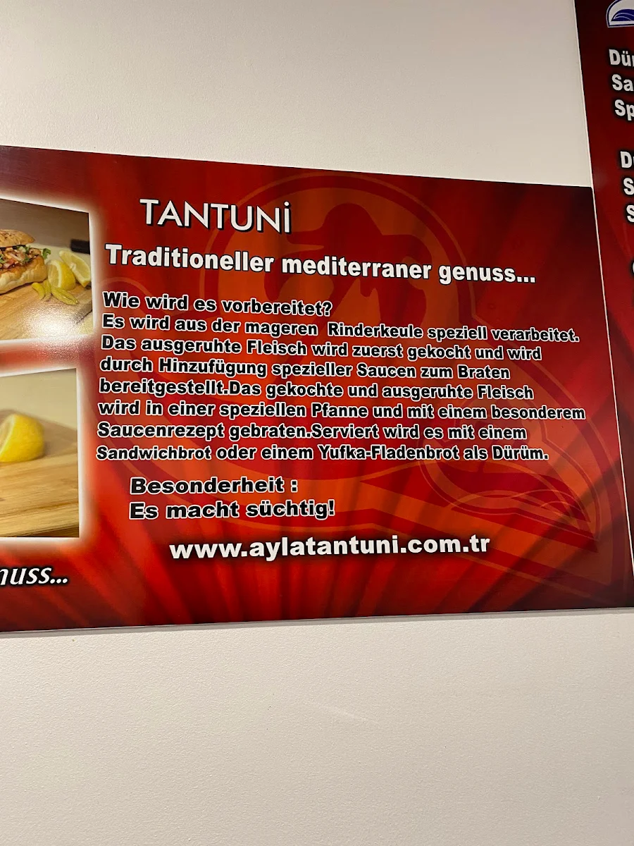 Speisekarte, Ayla Tantuni