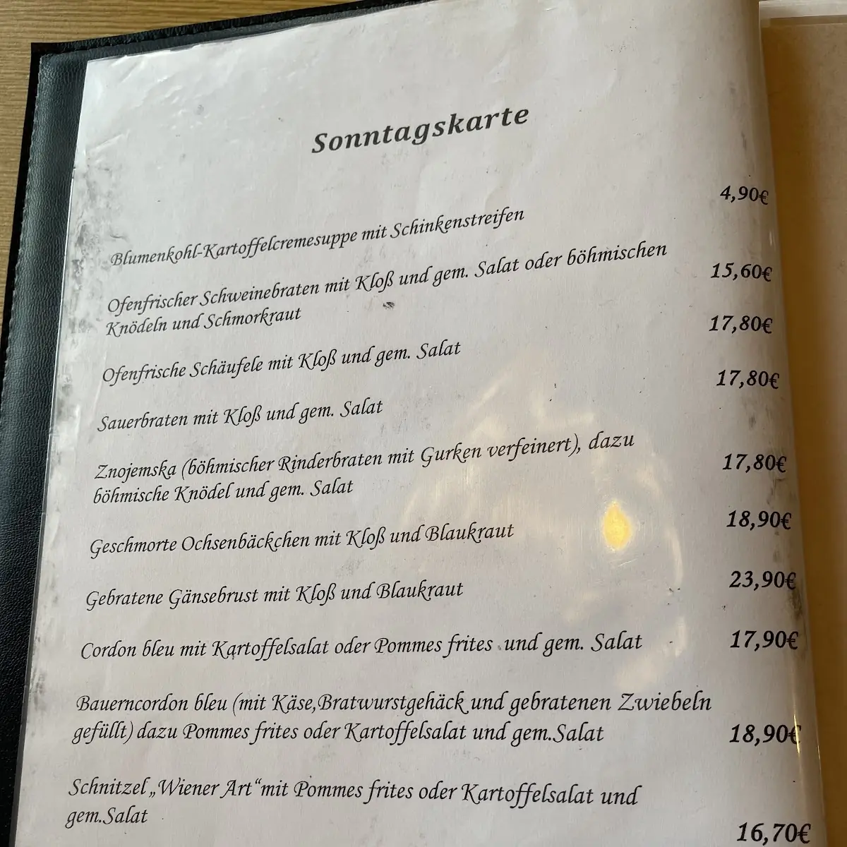 Speisekarte photo 2