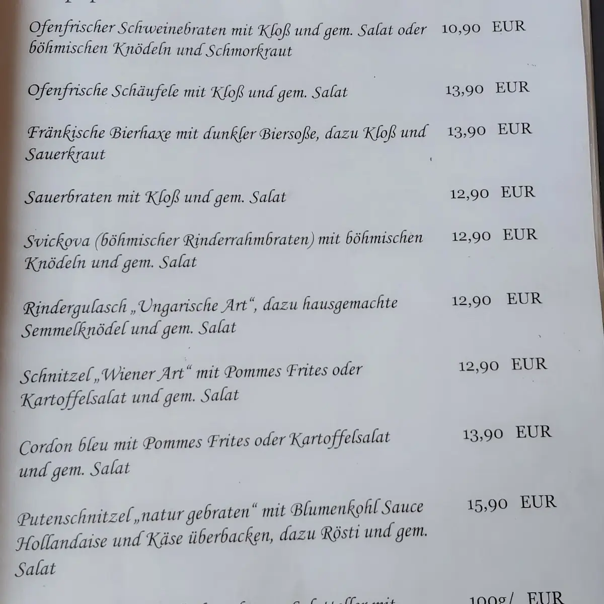 Speisekarte photo 5