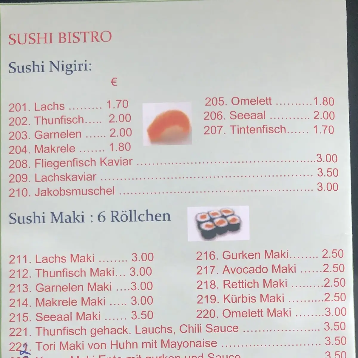 Speisekarte photo 2