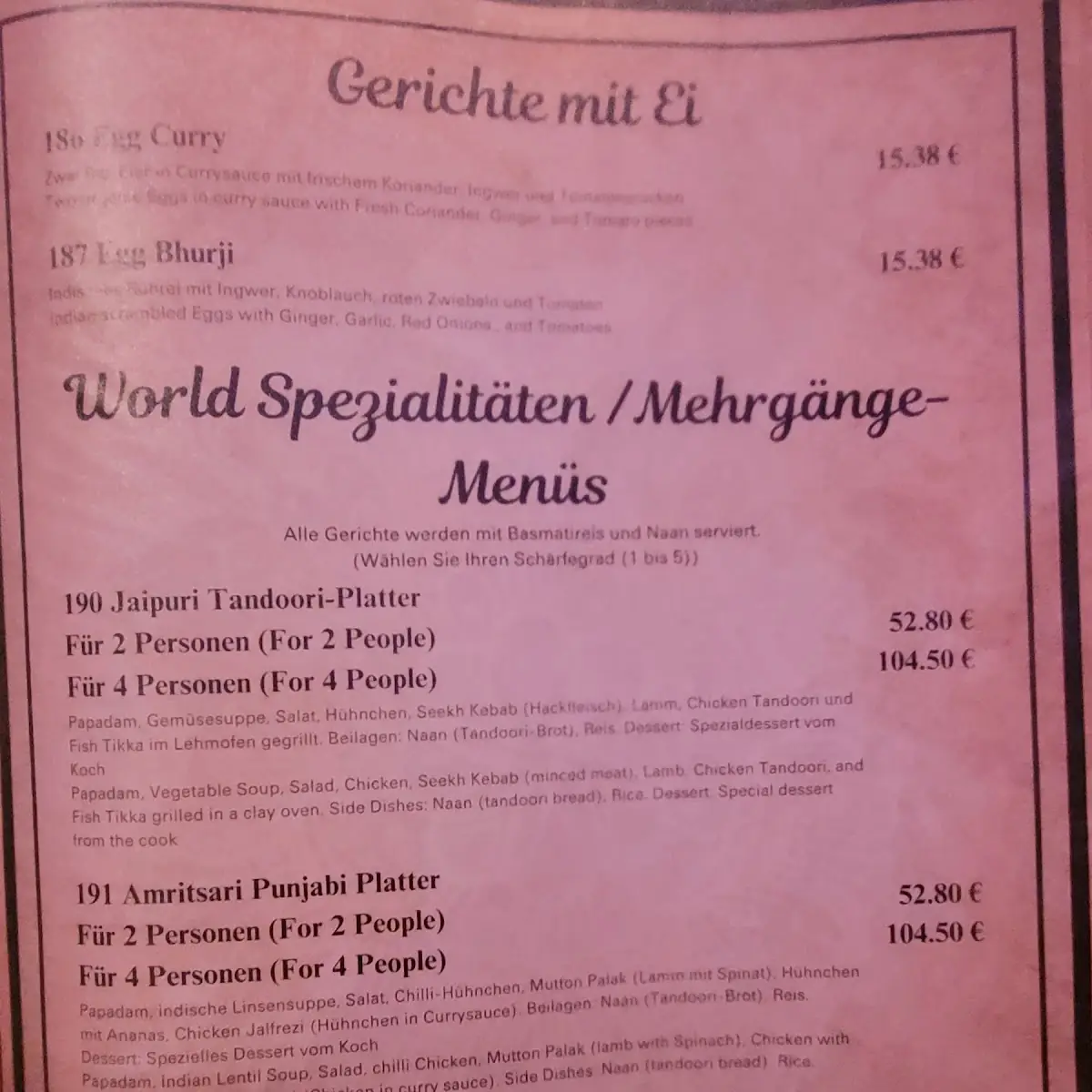 Speisekarte photo 3