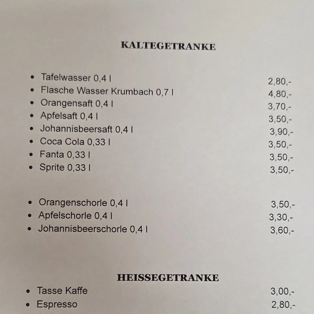 Speisekarte photo 2