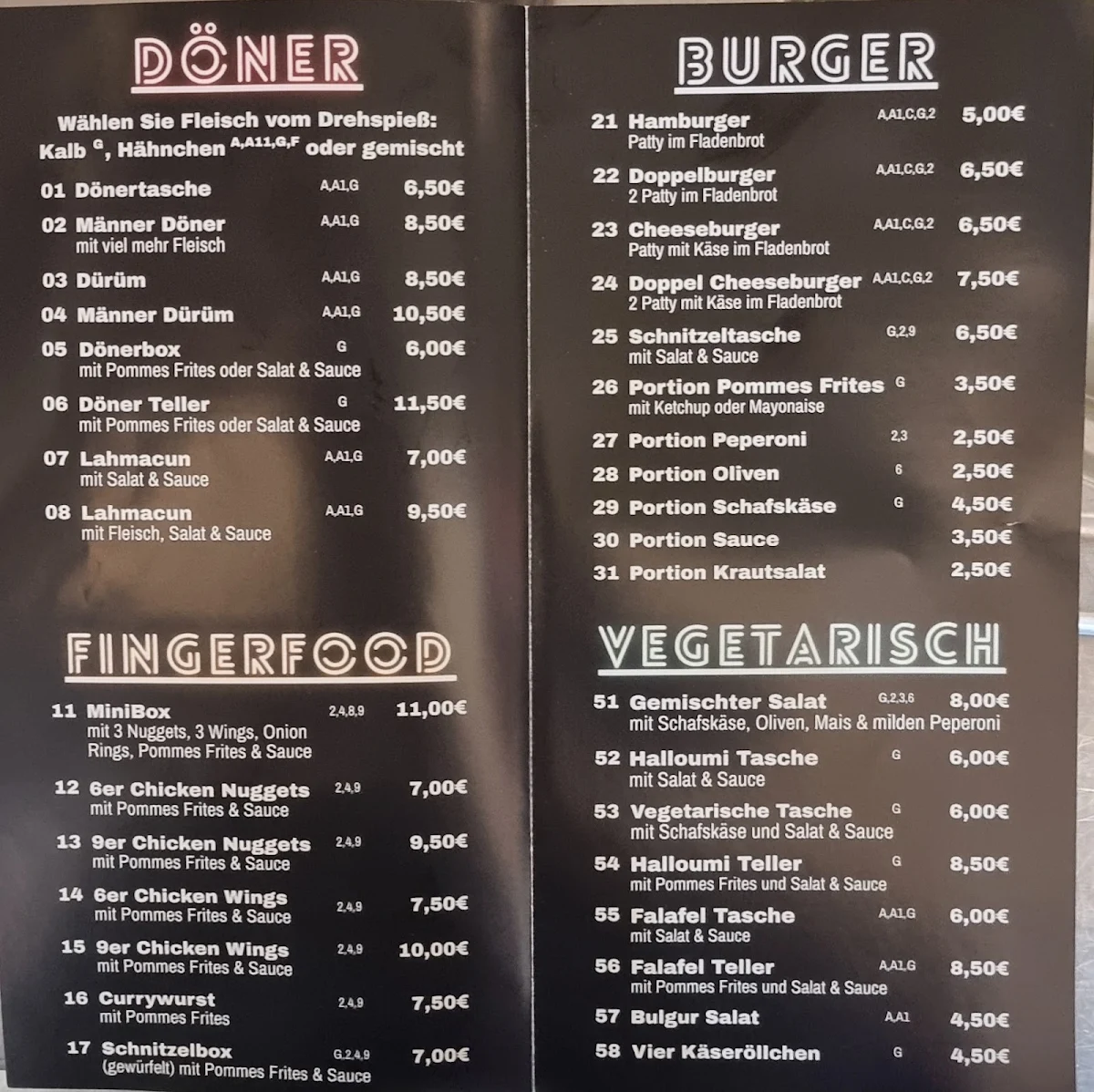 Speisekarte photo 1