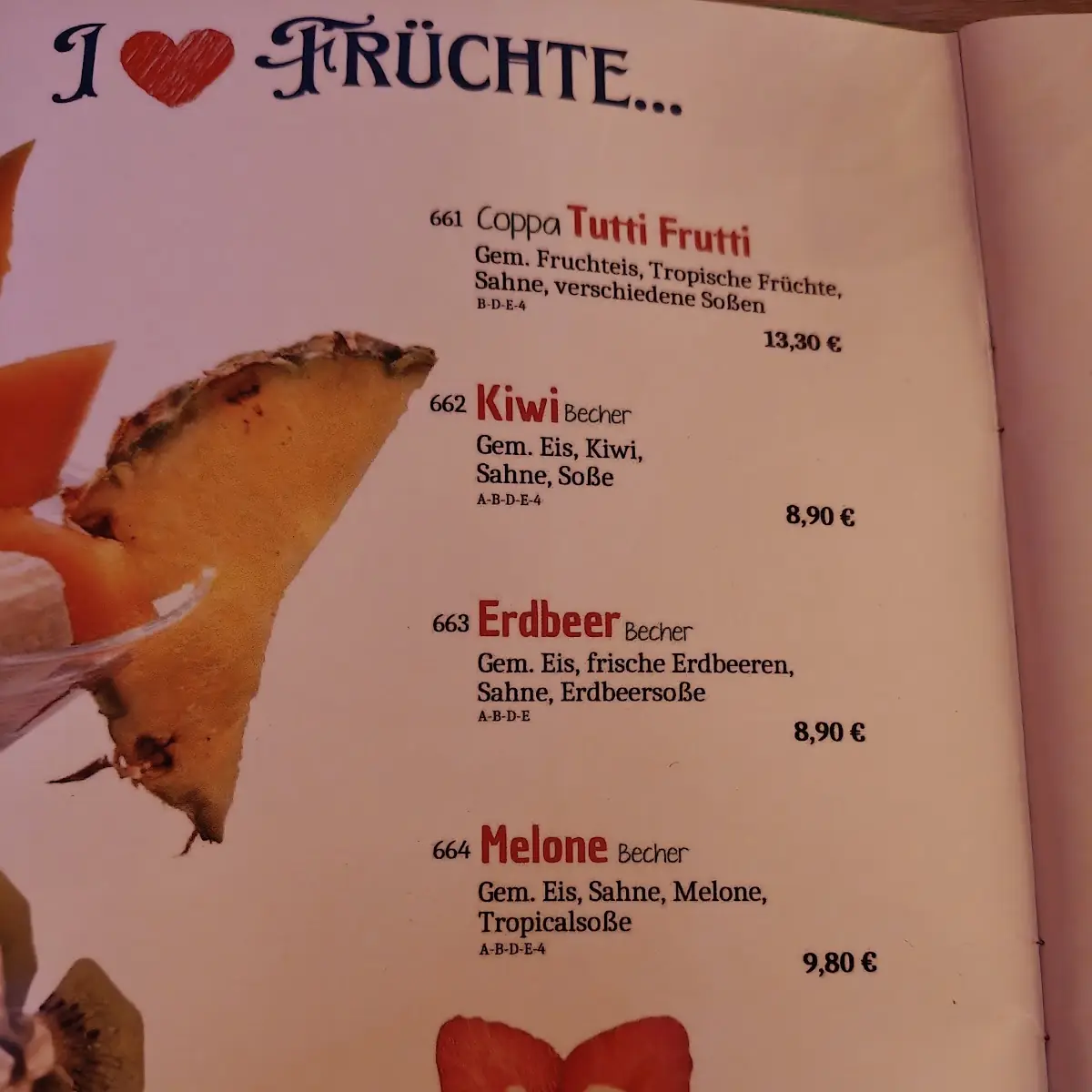 Speisekarte, Punjabi Bad'sha - Indisches Restaurant & Eiscafe