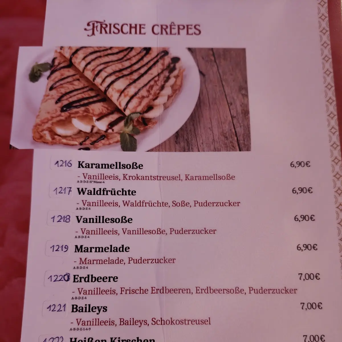 Speisekarte, Punjabi Bad'sha - Indisches Restaurant & Eiscafe