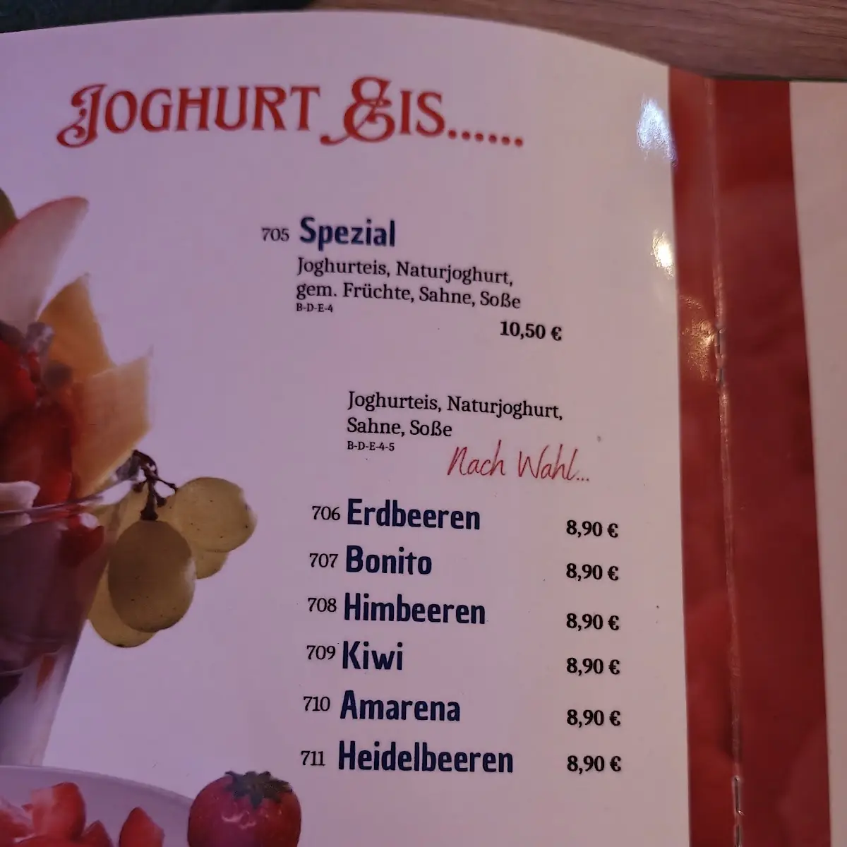 Speisekarte, Punjabi Bad'sha - Indisches Restaurant & Eiscafe