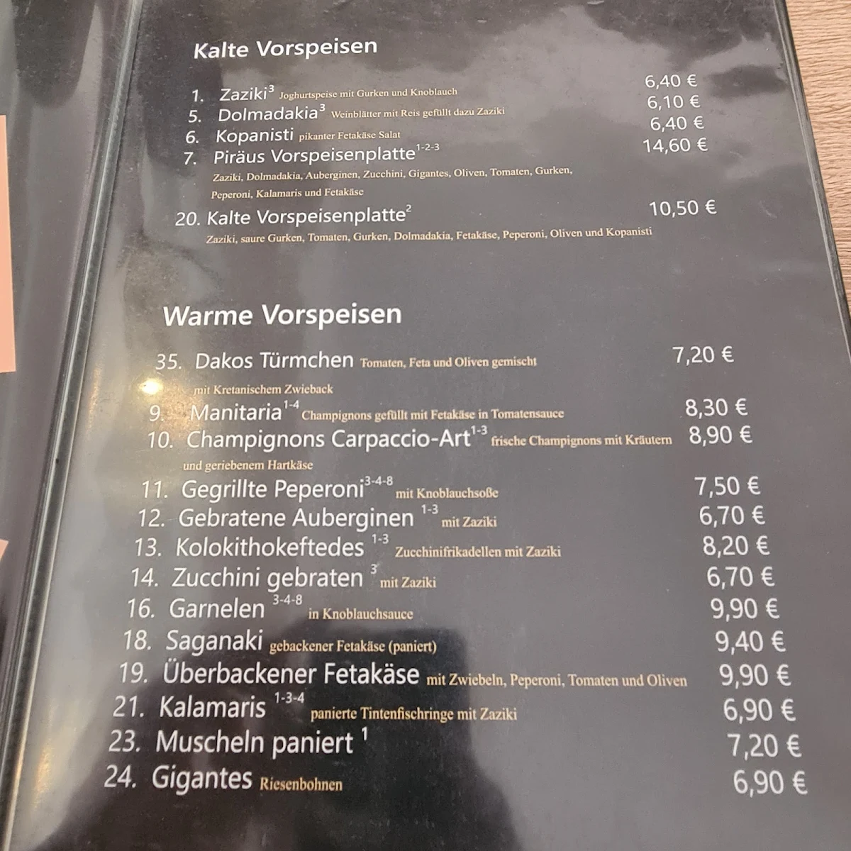 Speisekarte photo 1