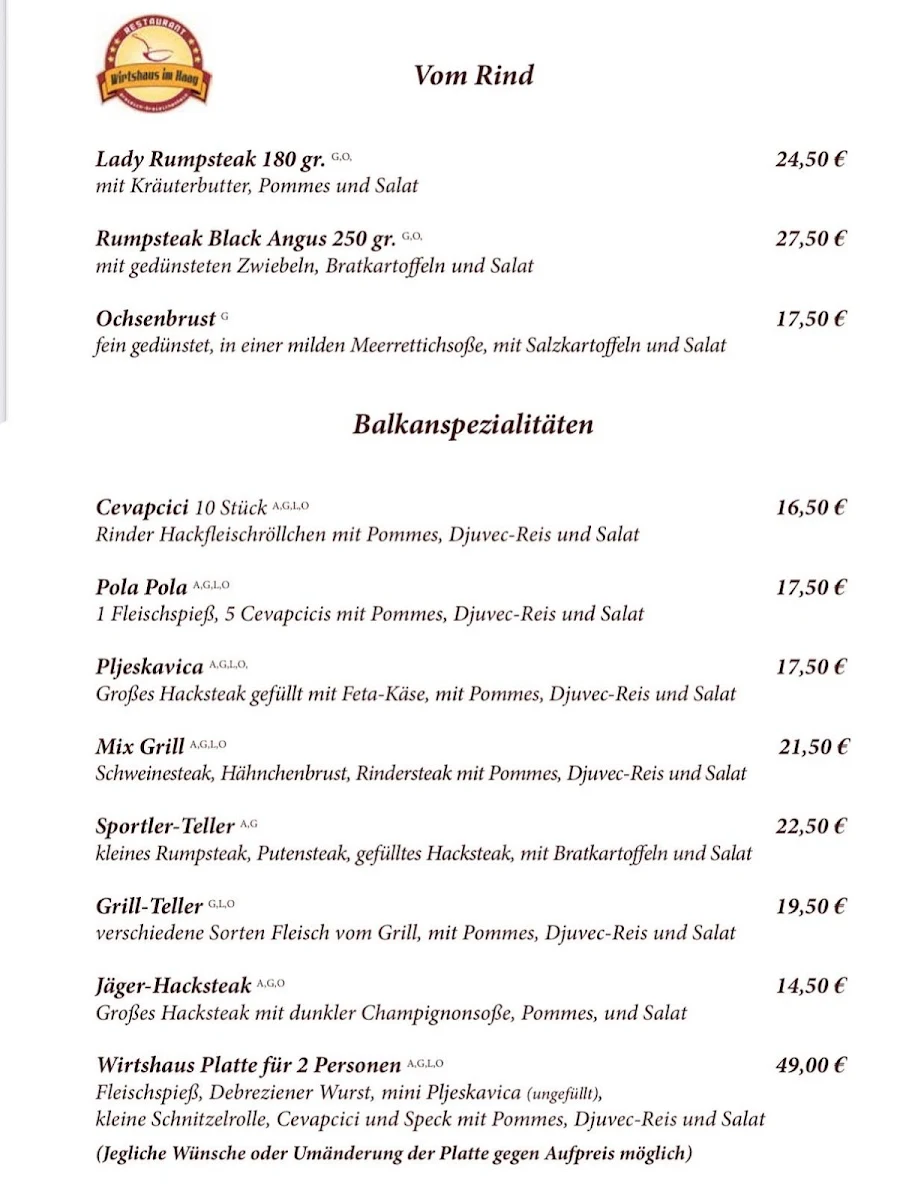 Speisekarte photo 2