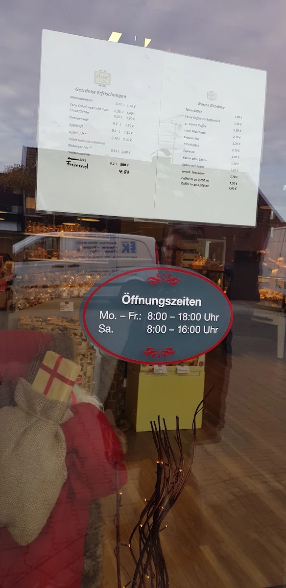 Speisekarte, Esser Konfekt und Feingebäck GmbH & Co. KG
