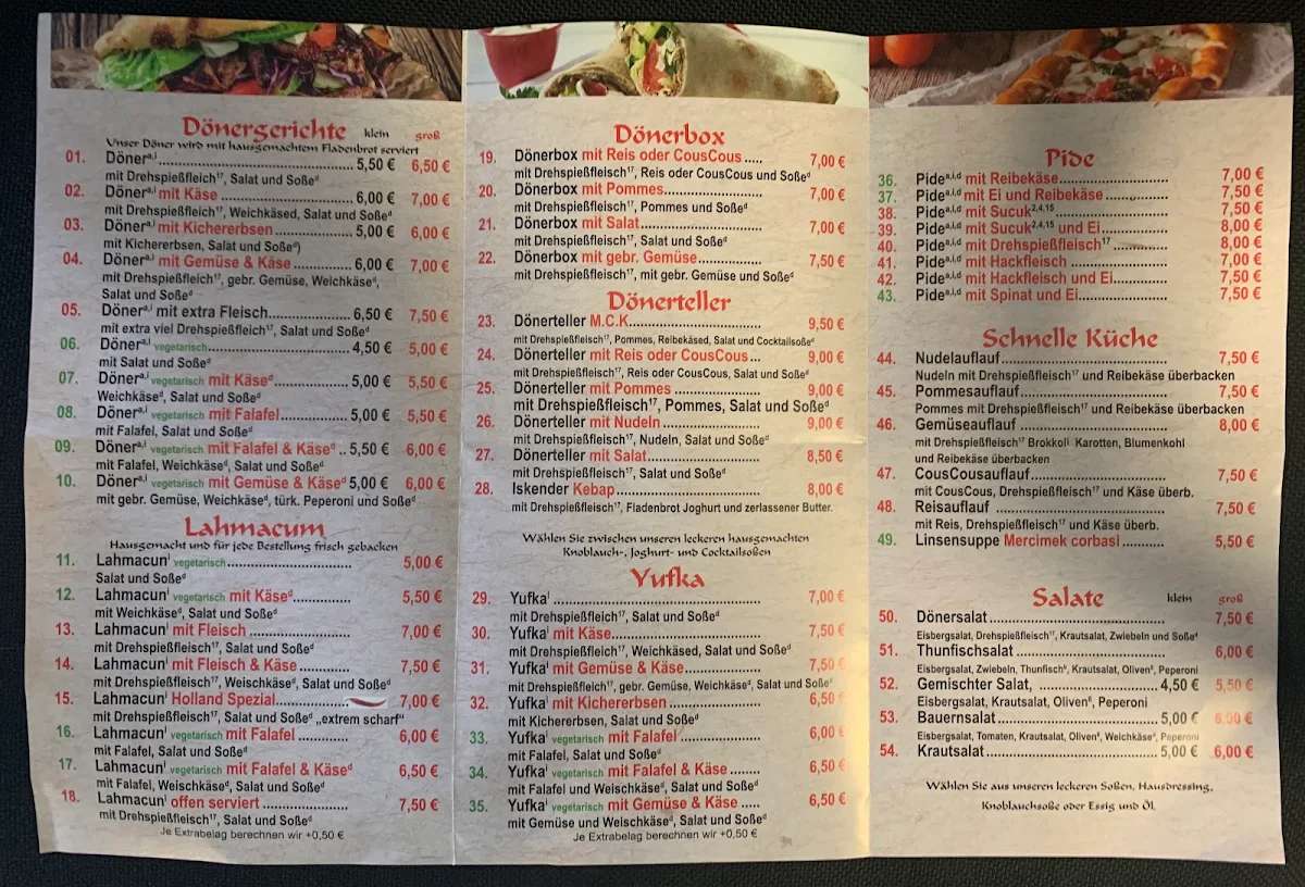 Speisekarte photo 1