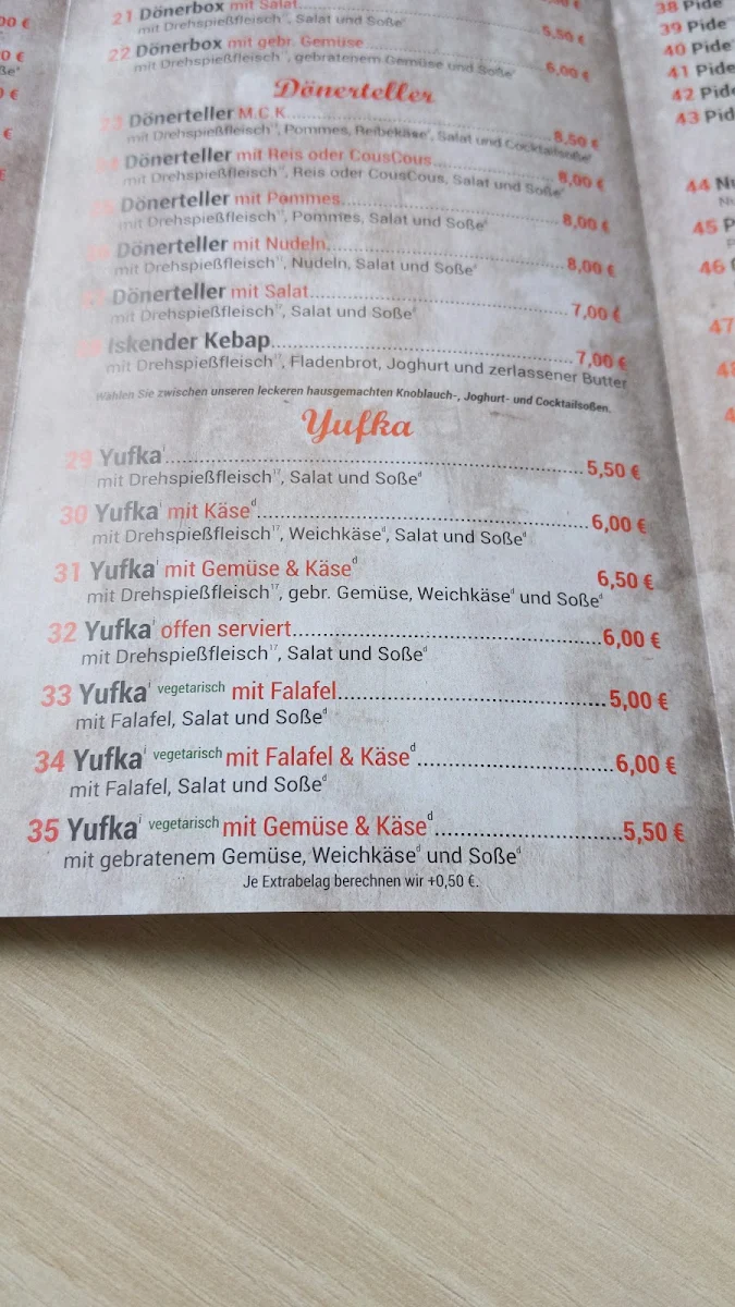 Speisekarte photo 6