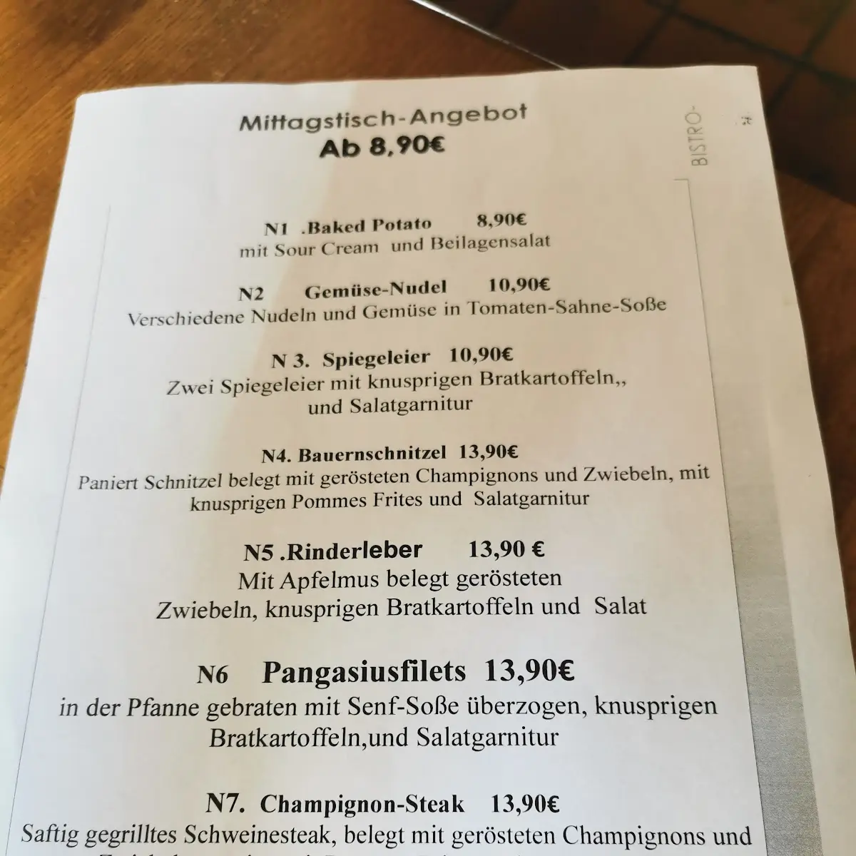 Speisekarte photo 1