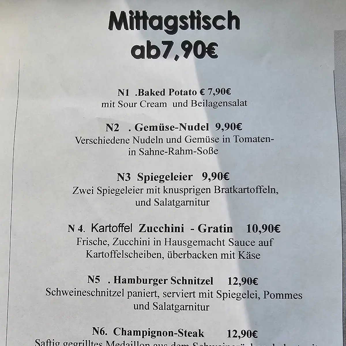Speisekarte photo 2