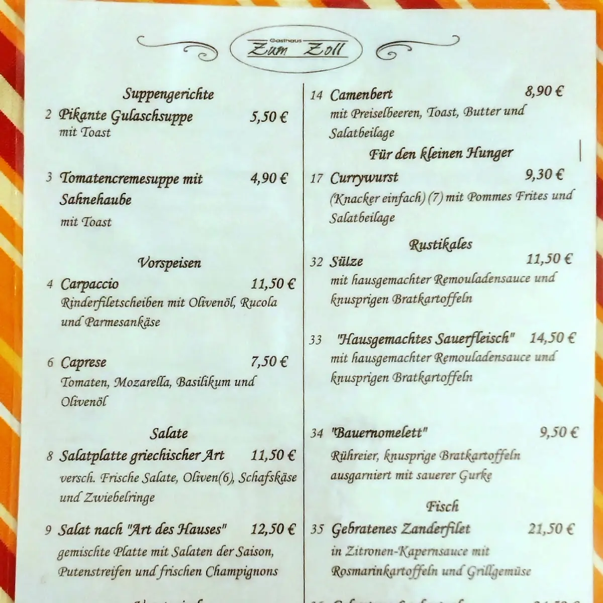 Speisekarte photo 5