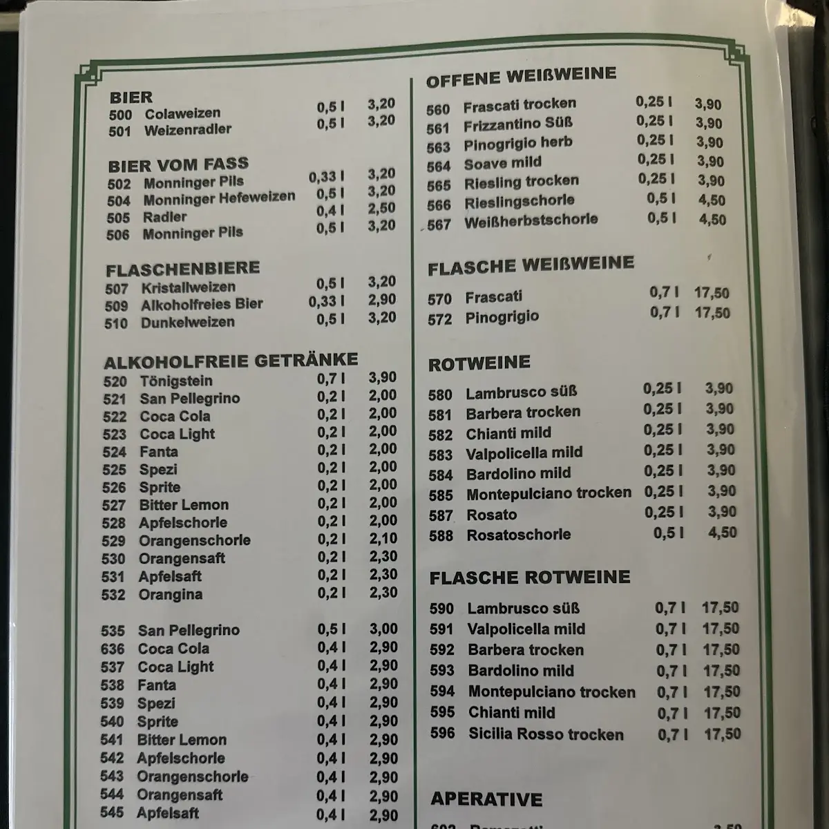 Speisekarte photo 3