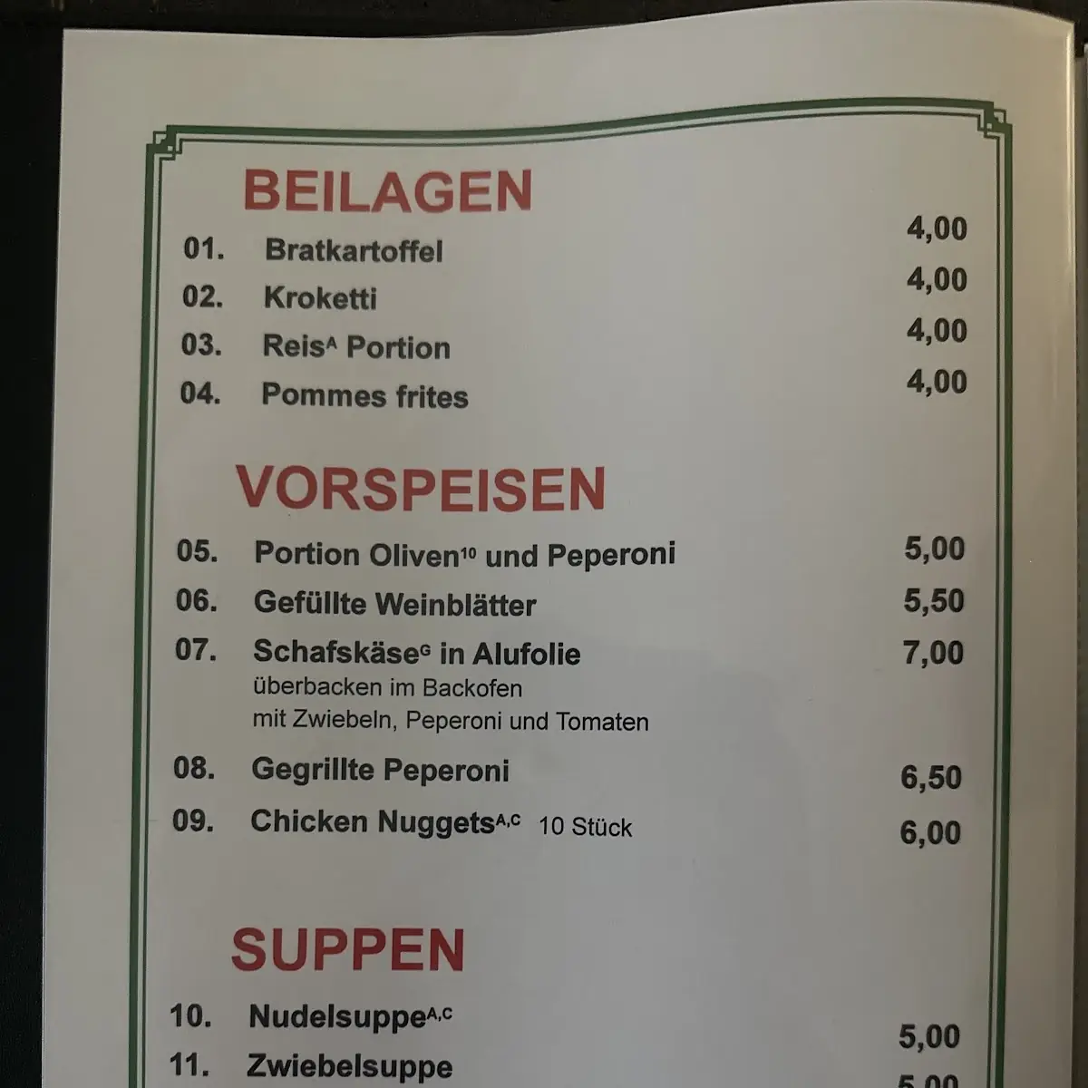 Speisekarte photo 5