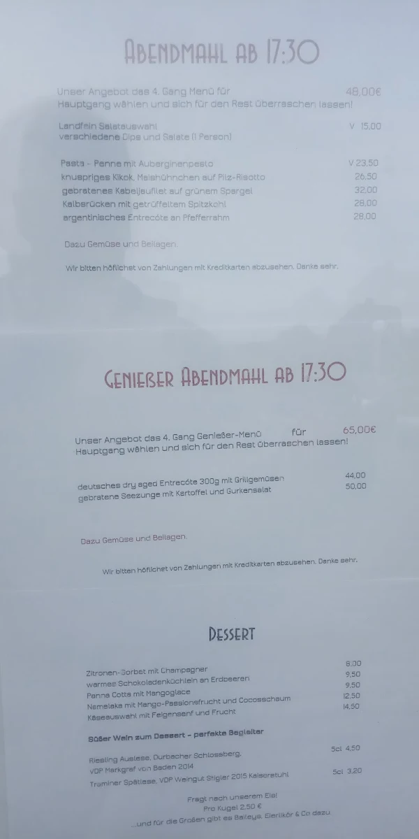 Speisekarte photo 2