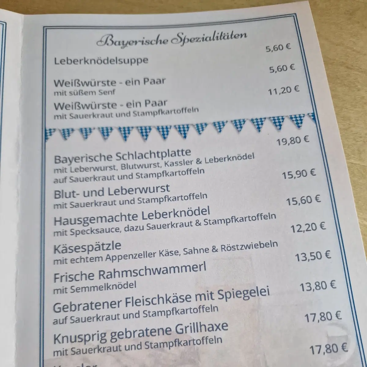 Speisekarte photo 2